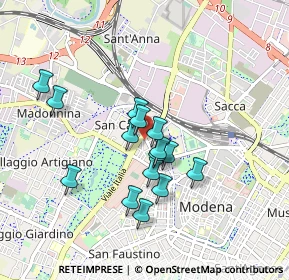Mappa Viale Gaetano Storchi, 41124 Modena MO, Italia (0.74067)