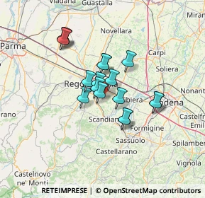 Mappa 42122 Gavasseto RE, Italia (9.87765)