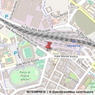 Mappa Viale Raimondo Montecuccoli, 8, 41122 Modena, Modena (Emilia Romagna)