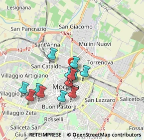 Mappa Piazza Dante Alighieri, 41122 Modena MO, Italia (1.60077)