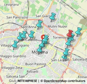 Mappa Piazza Dante Alighieri, 41122 Modena MO, Italia (1.79438)