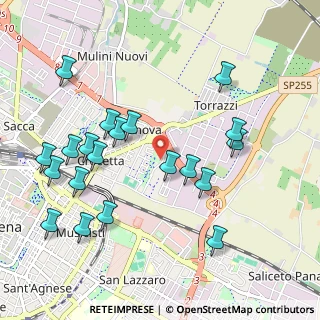 Mappa Via Repubblica di Monte - Fiorino, 41122 Modena MO, Italia (1.1165)