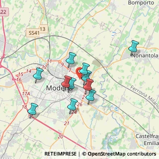 Mappa Via Repubblica di Monte - Fiorino, 41122 Modena MO, Italia (3.04091)