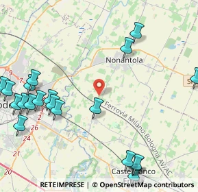 Mappa Via Imperiale Ovest, 41013 Castelfranco Emilia MO, Italia (5.8415)