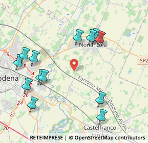 Mappa Via Imperiale Ovest, 41013 Castelfranco Emilia MO, Italia (4.64077)