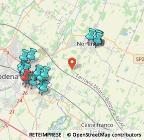 Mappa Via Imperiale Ovest, 41013 Castelfranco Emilia MO, Italia (4.5365)