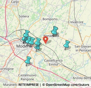 Mappa Via Imperiale Ovest, 41013 Castelfranco Emilia MO, Italia (6.08)
