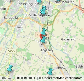 Mappa Via Armstrong, 42122 Fogliano RE, Italia (3.02273)