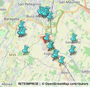 Mappa Via Armstrong, 42122 Fogliano RE, Italia (1.9685)