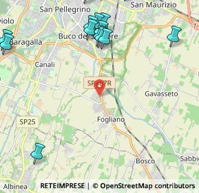 Mappa Via Armstrong, 42122 Fogliano RE, Italia (3.02375)
