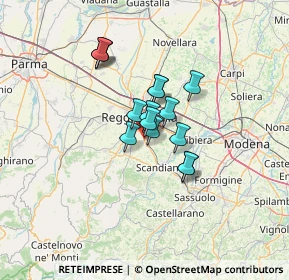 Mappa Via Armstrong, 42122 Fogliano RE, Italia (8.81933)