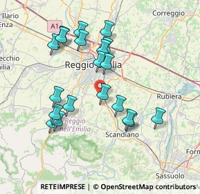 Mappa Via Armstrong, 42122 Fogliano RE, Italia (7.2495)