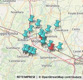 Mappa SS 9, 41122 Modena MO, Italia (11.03105)