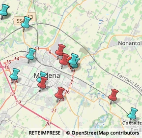 Mappa SS 9, 41122 Modena MO, Italia (5.09667)
