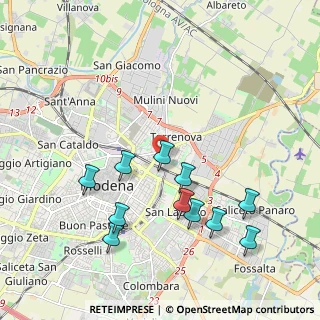 Mappa Via Mar Jonio, 41122 Modena MO, Italia (2.08364)