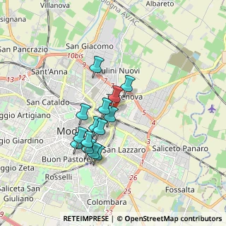 Mappa Via Mar Jonio, 41122 Modena MO, Italia (1.43071)