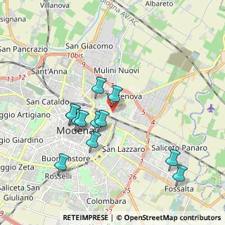 Mappa Via Mar Jonio, 41122 Modena MO, Italia (1.81417)