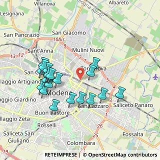 Mappa Via Luciano Manara, 41122 Modena MO, Italia (1.822)