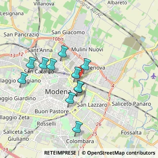 Mappa Via Luciano Manara, 41122 Modena MO, Italia (1.71091)