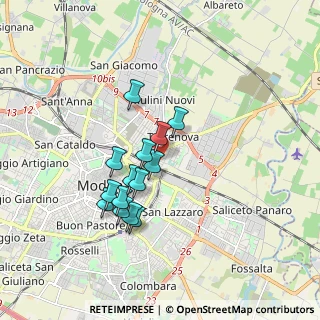 Mappa Via San Caterina, 41122 Modena MO, Italia (1.46857)