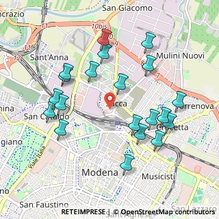 Mappa Via Giulio Benassi, 41122 Modena MO, Italia (1.037)
