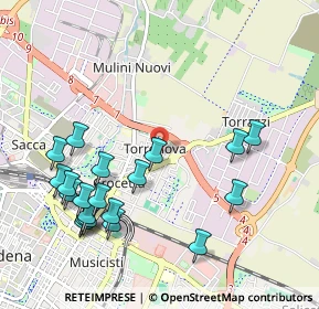 Mappa Via Monviso, 41122 Modena MO, Italia (1.157)