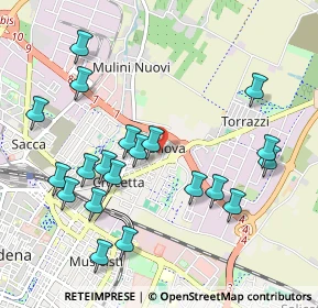 Mappa Via Monviso, 41122 Modena MO, Italia (1.0925)