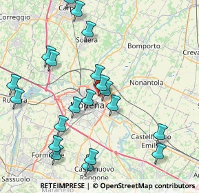 Mappa Via Monviso, 41122 Modena MO, Italia (9.1345)