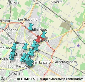 Mappa Via Monviso, 41122 Modena MO, Italia (2.27)