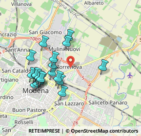 Mappa Via Monviso, 41122 Modena MO, Italia (1.828)