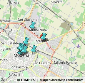 Mappa Via Monviso, 41122 Modena MO, Italia (1.80692)