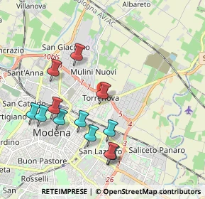 Mappa Via Monviso, 41122 Modena MO, Italia (2.01167)