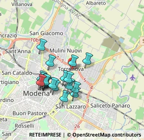 Mappa Via Monviso, 41122 Modena MO, Italia (1.6025)