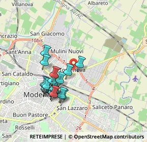 Mappa Via Monviso, 41122 Modena MO, Italia (1.688)