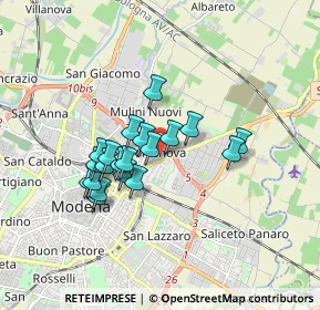 Mappa Via Monviso, 41122 Modena MO, Italia (1.377)