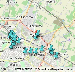 Mappa Via Monviso, 41122 Modena MO, Italia (2.4335)