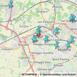 Mappa Via Giuseppe Mercalli, 41123 Modena MO, Italia (2.30333)