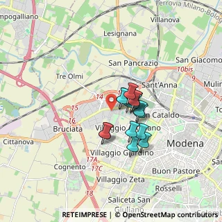 Mappa Via Giuseppe Mercalli, 41123 Modena MO, Italia (1.09467)