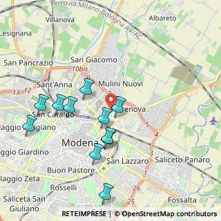 Mappa Via Due Canali Nord, 41122 Modena MO, Italia (1.97636)
