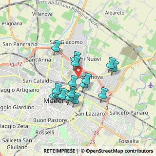 Mappa Via Due Canali Nord, 41122 Modena MO, Italia (1.43063)