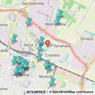 Mappa Via Due Canali Nord, 41122 Modena MO, Italia (1.39)