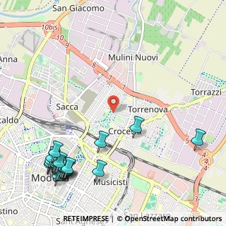 Mappa Via Due Canali Nord, 41122 Modena MO, Italia (1.5525)