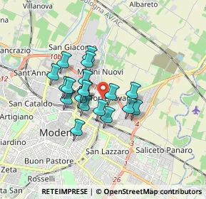 Mappa Via Cimone, 41122 Modena MO, Italia (1.23947)