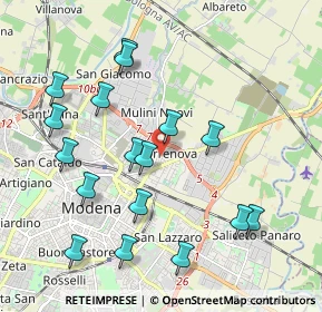 Mappa Via Cimone, 41122 Modena MO, Italia (2.15529)