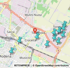 Mappa Via Cimone, 41122 Modena MO, Italia (1.25833)