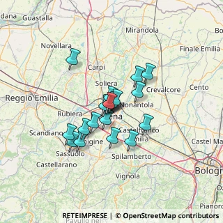 Mappa Via Cimone, 41122 Modena MO, Italia (9.43895)