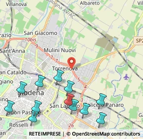 Mappa Via Nonantolana, 41122 Modena MO, Italia (2.78)