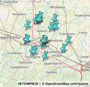 Mappa Via Nonantolana, 41122 Modena MO, Italia (11.6025)