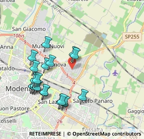 Mappa Via John Fitzgerald Kennedy, 41122 Modena MO, Italia (2.05)