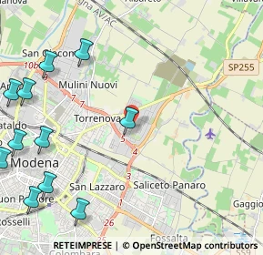 Mappa Via John Fitzgerald Kennedy, 41122 Modena MO, Italia (3.13636)